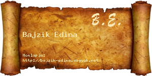Bajzik Edina névjegykártya